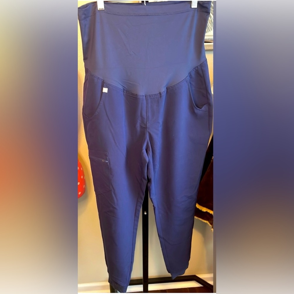 Figs Maternity Technical Collection Navy Blue Scrub Pants